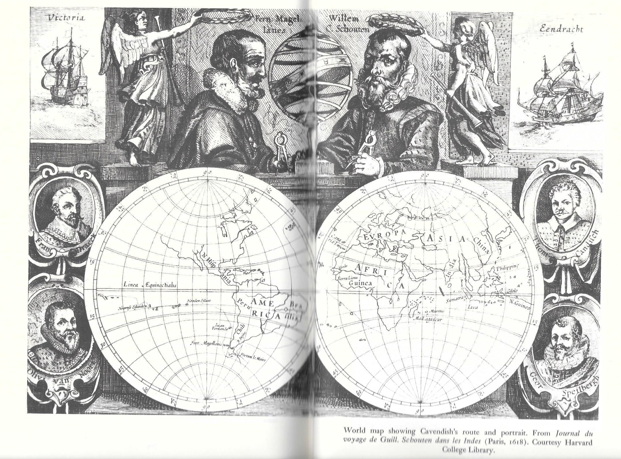 Map of Thomas Cavendish